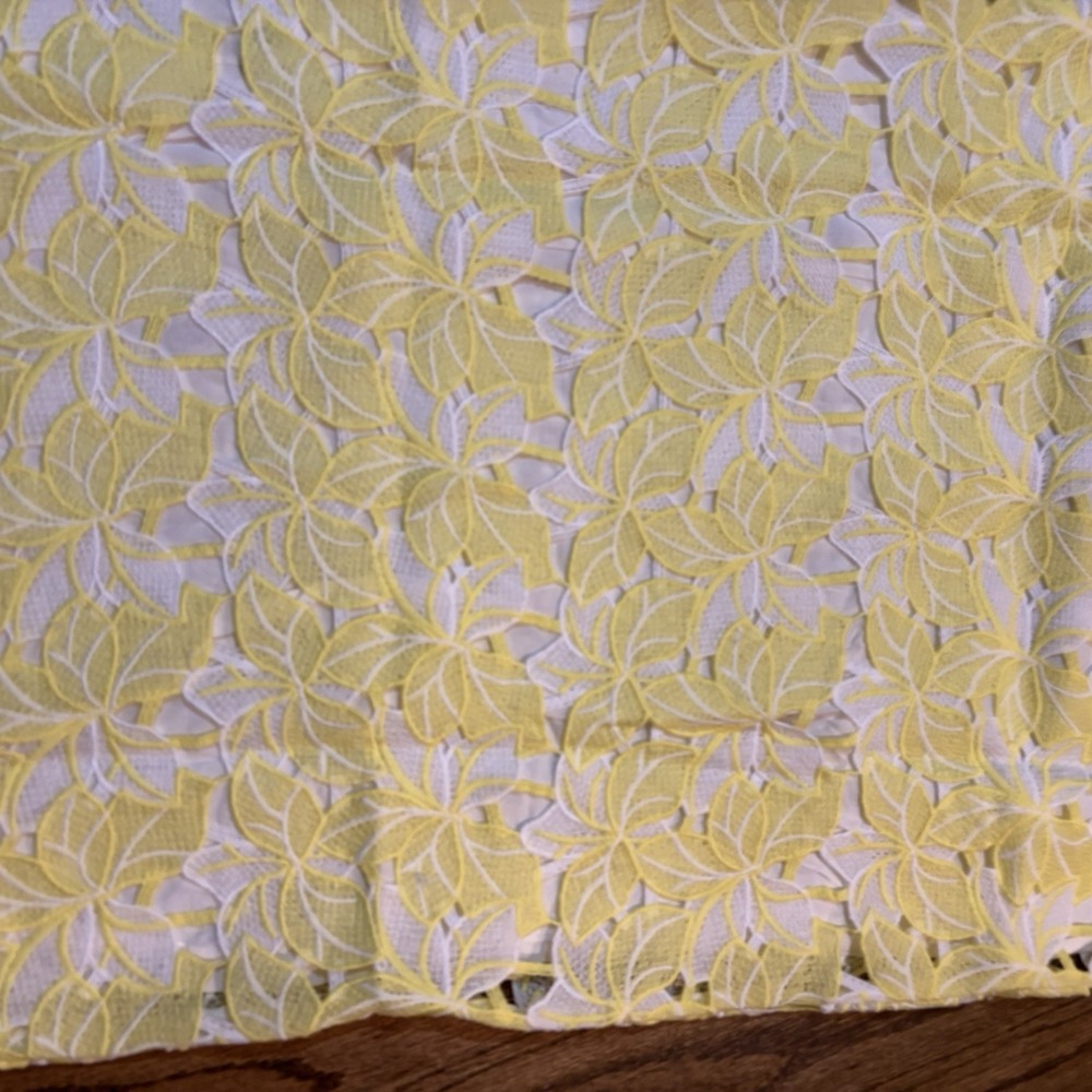 NWT Anthropologie Sunday in Brooklyn Overlay Maxi Floral Skirt yellow white XS - Picture 4 of 8